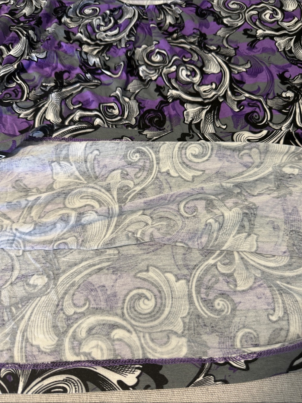 New York & Company Purple Swirl Print Women's Top SZXL - Picture 15 of 15